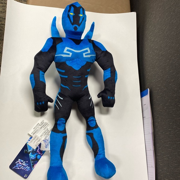 Blue Beetle Kids' Throw Pillow stuffed figure 22” tall dc comics nwt age 3+ - Picture 1 of 10